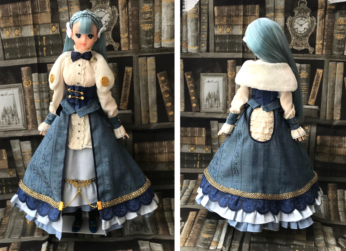 千渚星人形用WY14 人形服 ドール服 3分 4分 ドレス 中世纪　スカート ロング